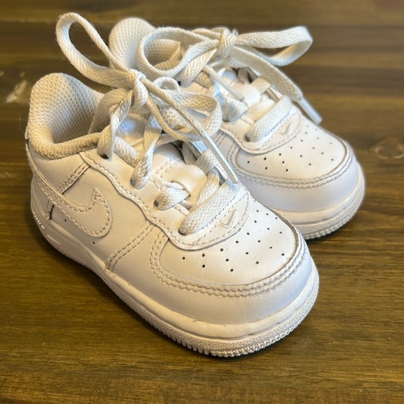 Nike Other - Nike Air Force 1 White Lace Up Sneakers Baby Toddler 4C